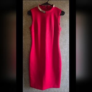 Calvin Klein Red Sleeveless Dress